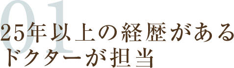 25年以上の経歴がある ドクターがインプラント